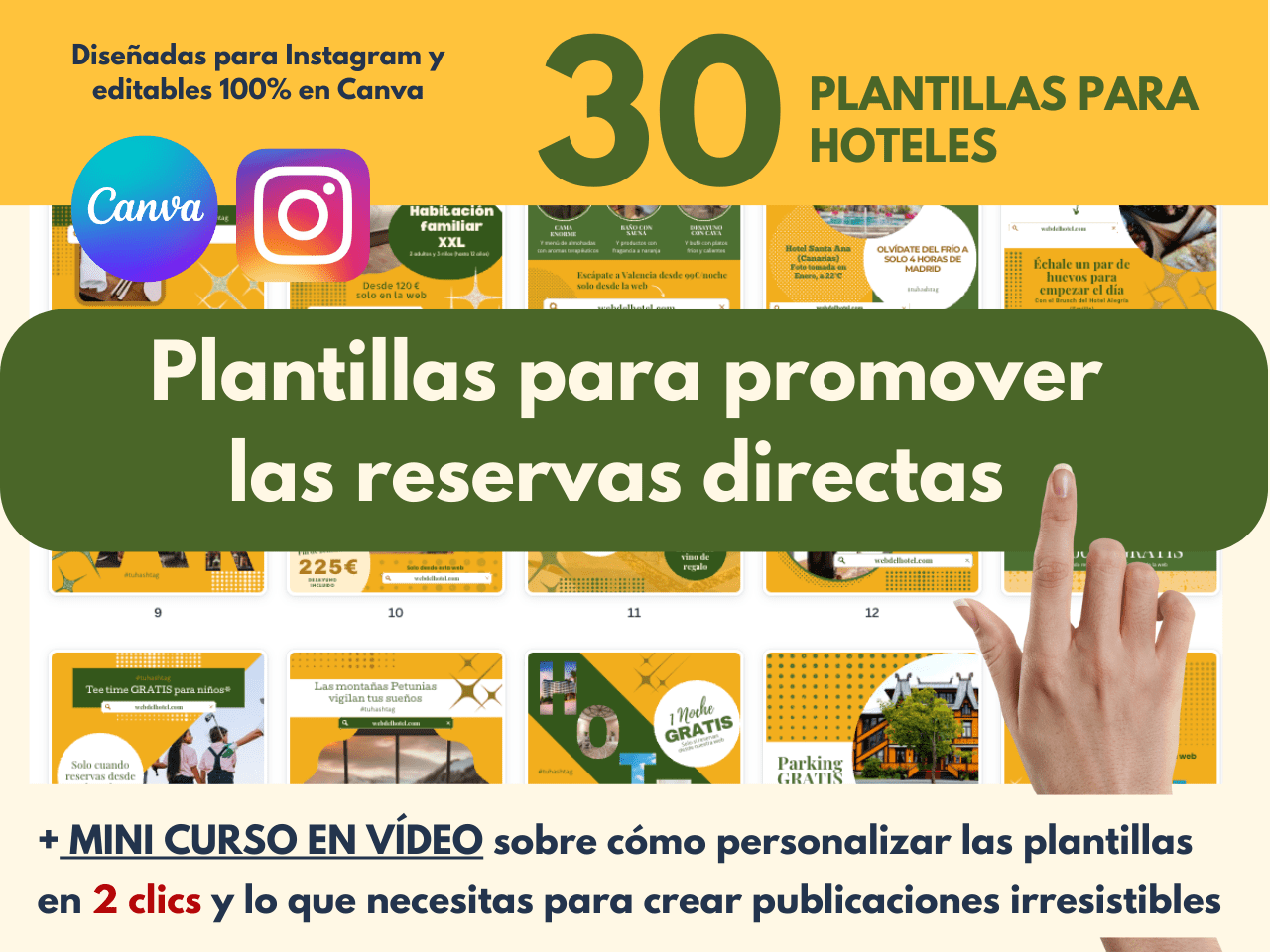 Plantillas de CANVA para empresas de turismo | con ejemplos de