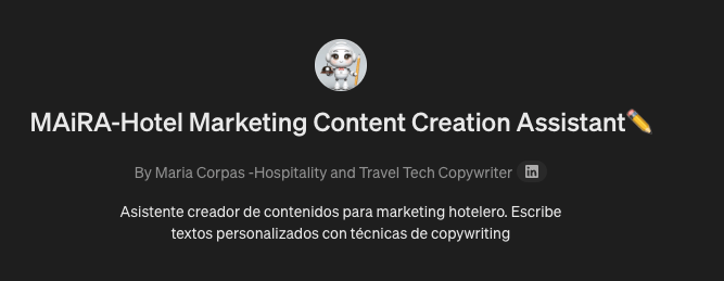 Maira | GPT asistente de email marketing para hoteles