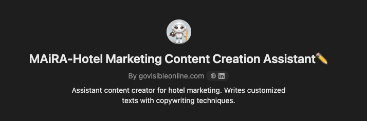 Maira | GPT asistente de email marketing para hoteles